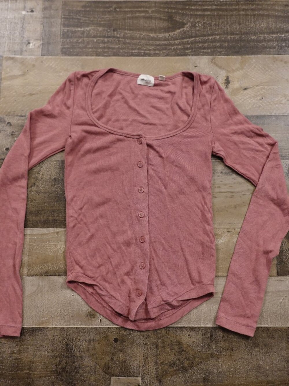 Aritzia Wilfred Free Effie Long Sleeve Top Women’s 2XS Cinder Pink Rose